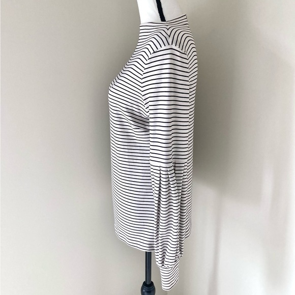 Ann Taylor Striped Mock Neck Lantern Sleeve Top Size S - Picture 6 of 12